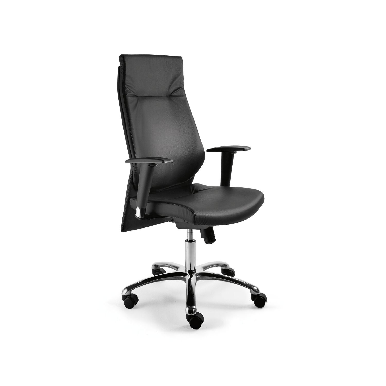 sedia direzionale in pelle nera