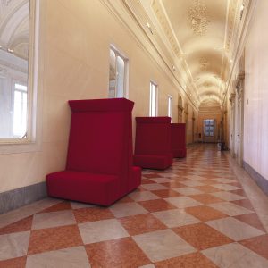 Divano fonoassorbente rosso FA53A
