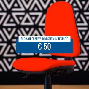 Sedie operativa rivestita in tessuto